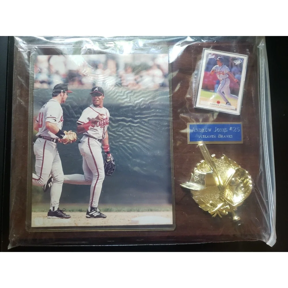 Andrew Jones #25 Plaque‎ with Baseball Card Atlanta Braves Memorabilia